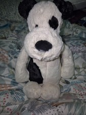Medium Bashful Black & Cream Rufferty Puppy BNWT JELLYCAT