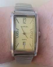 Auriol Armbanduhr Herren, Damen Silber/Datum/neue Batterie