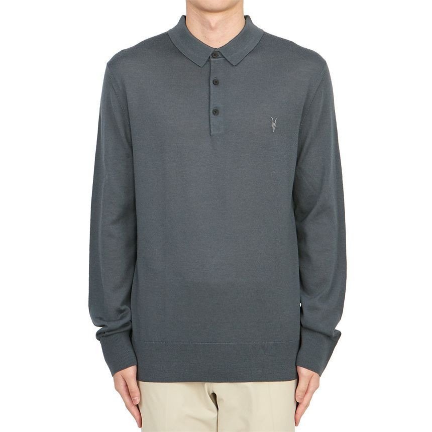 オールセインツ メンズ 長袖Tシャツ MK005D BEETLE BLUE All Saints Men's Long Sleeve Collar T-Shirt SKU MK005D | eBay