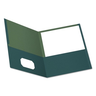 Oxford 78502 11'' x 8.5'' 100-Sheet Cap Twin-Pocket Portfolio - Blue (25/BX) New