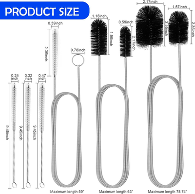 #ad 6Pcs Flexible Drain Brush 78 Inch Pipe Cleaning Brush 63 Inch drain cleaner b... $18.77