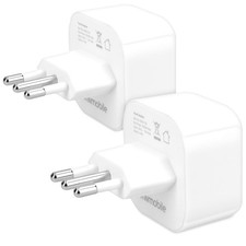 2x Reiseadapter Italien Typ-L Reise Adapter z...