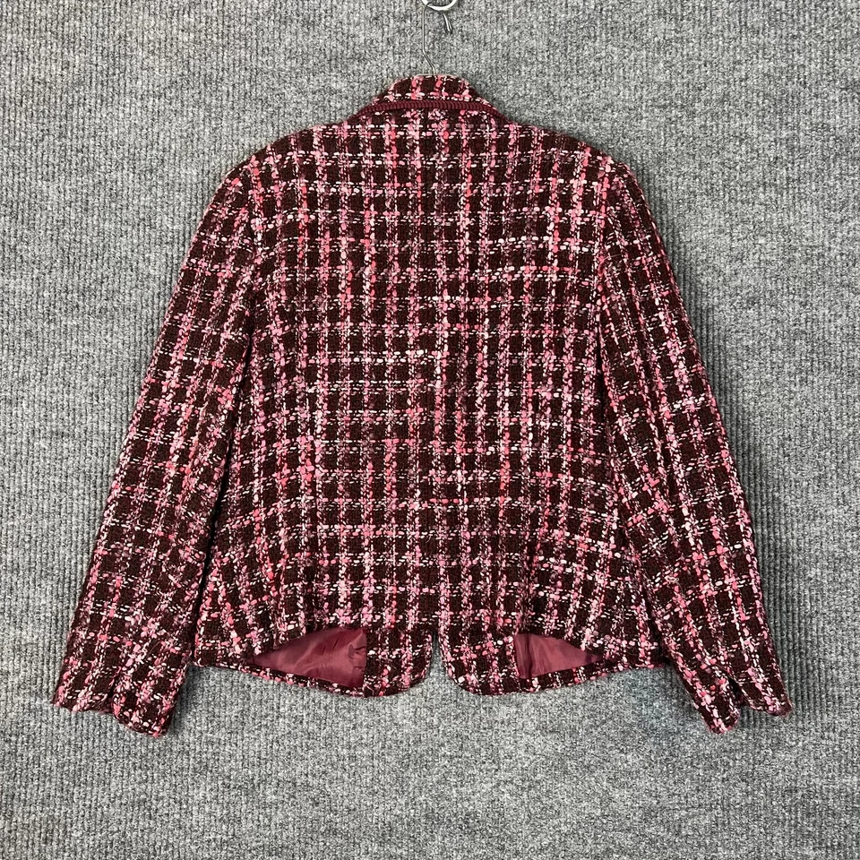 Requirements Womens Tweed Blazer Jacket Size 14 Linend Button Up Preppy Office - Image 2 of 4