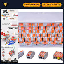 60PCS Quick Wire Connectors - Push-in Lever Terminals, 2/3/5 Port Splicing Kit,