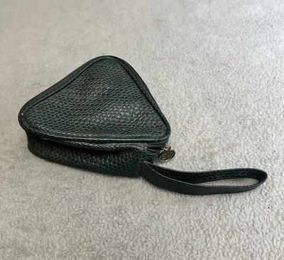 Vintage Elizabeth Arden Green Coin Wallet Wristlet Pouch, Women s Size S Zip