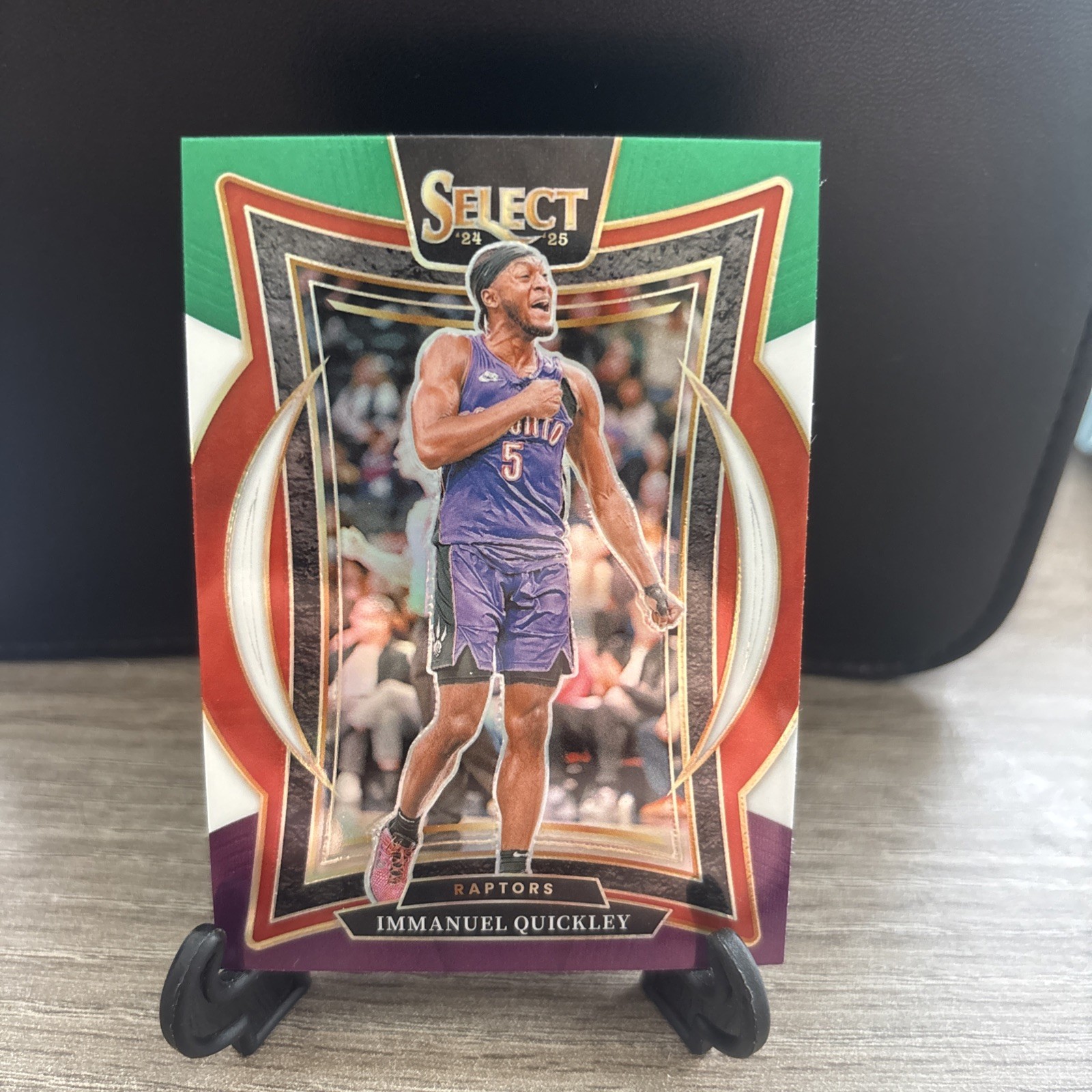 2024-25 Panini Select Concourse Immanuel Quickley #41 Green White Purple Prizm