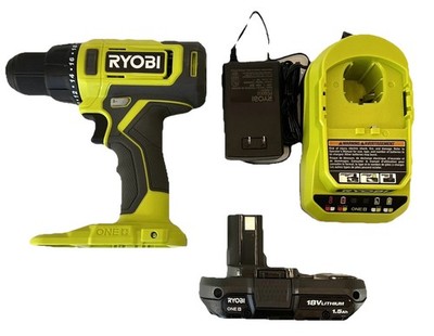 Ryobi ONE+ 18V 1/2 in Drill/ Driver Kit With 1.5 Ah Battery & Charger PCL206K1
