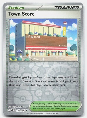 Town Store 196/197 SV03: Obsidian Flames Pokemon TCG Common Reverse Holo NM
