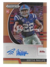 2020 Panini Prizm Draft Picks Neon Orange Prizm Auto – Scottie Phillips /149