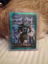 2024 Topps Chrome Malachi Corley Rookie RC Green Aqua Refractor /199 Jets