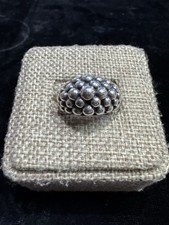Lagos Signature Caviar Sterling Silver Beaded Ring Size 7