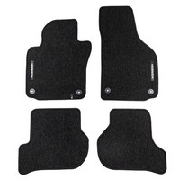 Velours FußMatten FüR Seat Leon II 2005-2008 Autoteppich Automatten Schwarz 4Tlg