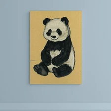 Panda Cartoon Illustration Oil Painting Wall Art Animals Canvas Painting