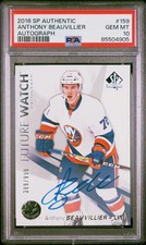 2016-17 SP Authentic Anthony Beauvillier #159 Future Watch Auto RC /999 PSA 10