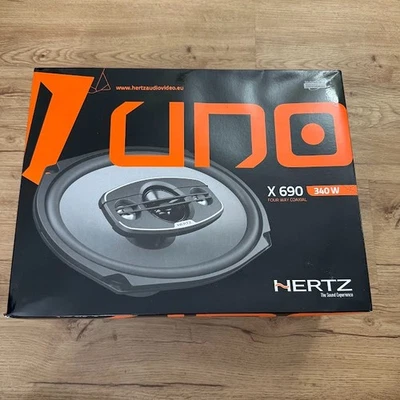 HERTZ UNO X-690 6x9 4-Way Coaxial Car Speakers Pair 340W Max Power Audio System