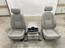 2010 Gmc Sierra 1500 Complete Front Seat Set Gray Leather Bucket Bench Crew 2010 Gmc Sierra 1500 Complete Front Seat Set Gray Leather Bucket Bench Crew