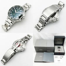 ORIS quis 01 733 7732 4157 Men's Green Dial Ceramic Bezel Stainless Steel Watch 6