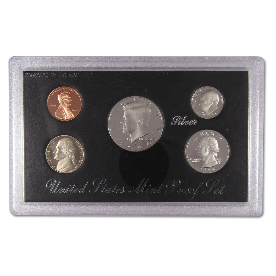 Juego de prueba de plata 1994 como nuevo embalaje original del gobierno certificado de autenticidad OGP Foto 2 de 4
