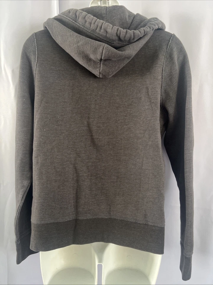 Женская толстовка с капюшоном Y2K Abercrombie & Fitch M серая на молнии логотип лося опрятная повседневная - Изображение 4 из 4