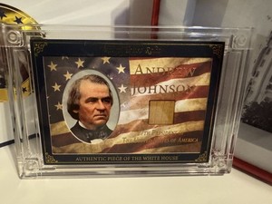 2025 A Word From POTUS -  Andrew Johnson, #17, White House Wood Relic /149😃