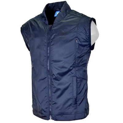 Adidas Damen Stepp Weste Übergang Jacke Trainingsjacke Trefoil navy dunkel blau - Bild 1 von 4