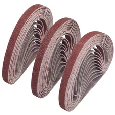 TAOKYID 36 Pack 3/8 x 13 Inch Sanding Belts for Air Belt Sander, 12Pcs Each o...
