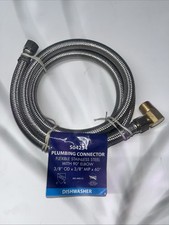 S04234 Plumbing  3/8” X 3/8” OD 5 Foot Stainless Steel Braided Dishwasher Hose
