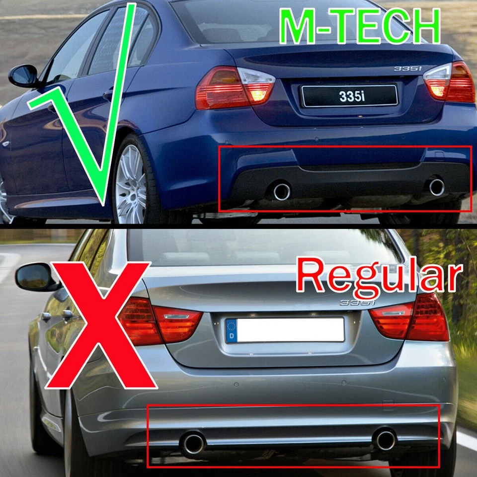 Heckansatz Heckspoiler Diffusor Carbon Optik Für BMW E90 E91 M-Paket 335i 05-12 - Bild 2 von 4