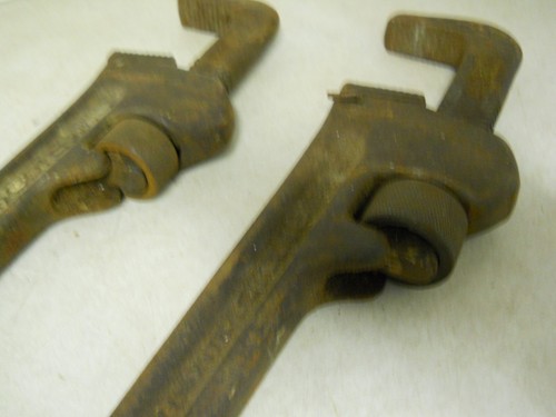 Vintage Ridgid Plumbers Pipe Wrench 18 & 24 Railroad Monkey Wrench - Bild 4 von 6