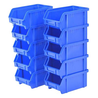 10 x Schwerlast-Lagerboxen mit montierter Rückwand für den Lagerladen
