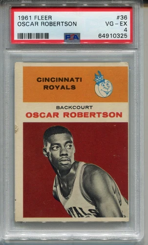 1961 '61 Fleer Basketball #36 Oscar Robertson Rookie Card RC Graded PSA 4