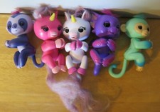 WowWee Fingerlings Lot 5 Dragon Unicorn Monkey Sloth INTERACTIVE Working