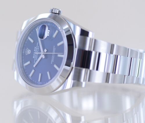 Rolex Uhr Datejust 41 blue Stick Dial B+P 126300 ungetragen Oysterband Top - Bild 15 von 18