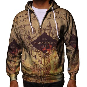 à zippé Marauder's Harry capuche MapSweat Potter hommes pour LMSzVGqUp