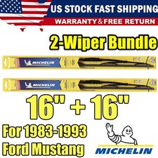 Wipers 2-Pack For 1983-1993 Ford Mustang - Premium Wiper Blades - 19160x2