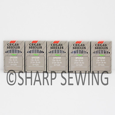 50 ORGAN 134-35R #18 REGULAR POINT SEWING MACHINE NEEDLES for PFAFF, ADLER,