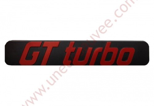 Logo GT Turbo rouge calandre Super 5 Phase 1 emblème plastique