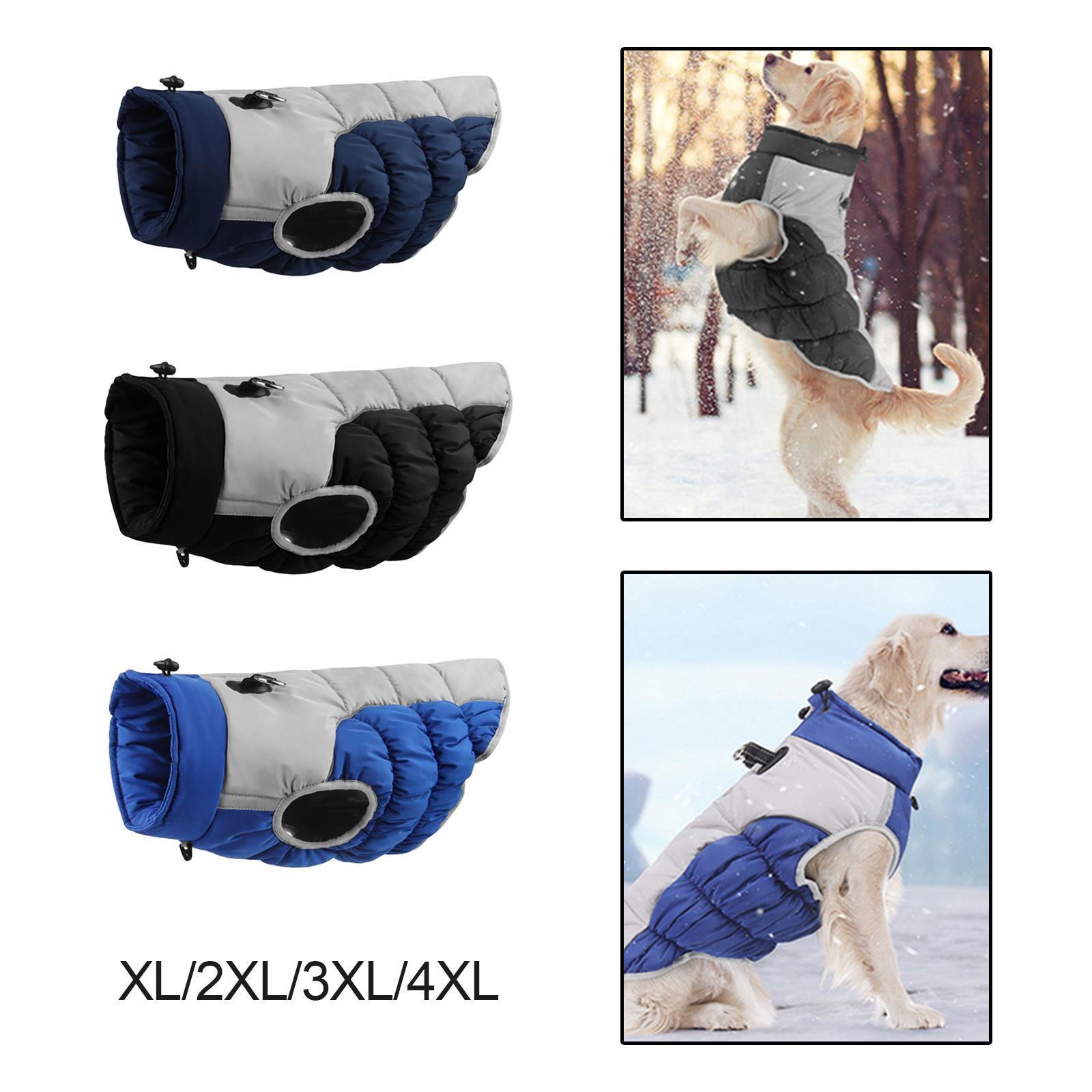 Warm Dog Coat Apparel Waterproof Adjustable for Medium Large Dogs