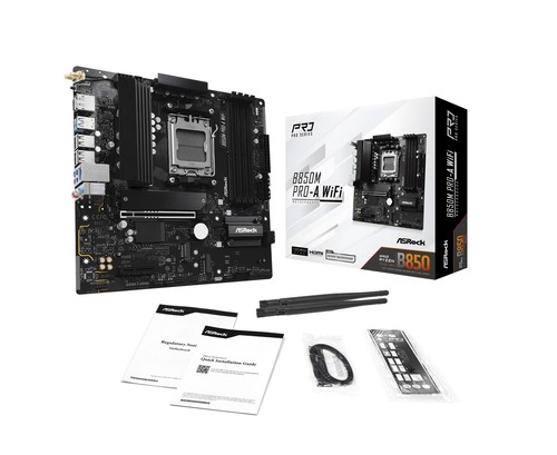 Asrock B850M PRO-A WIFI AMD B850 Micro ATX 4 AM5 DDR5 HDMI DP Wi-Fi 6E 2.5G LAN - Picture 2 of 6