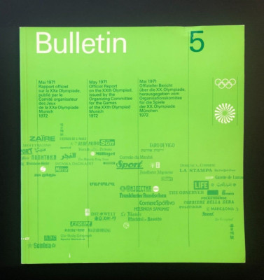 Olympische Spiele München 1972 Olympia Bulletin 5