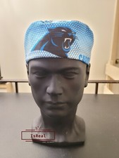 Carolina Panthers NFL Men's Skull/Chemo Surgical Scrub Hat/Cap Handmade in USA