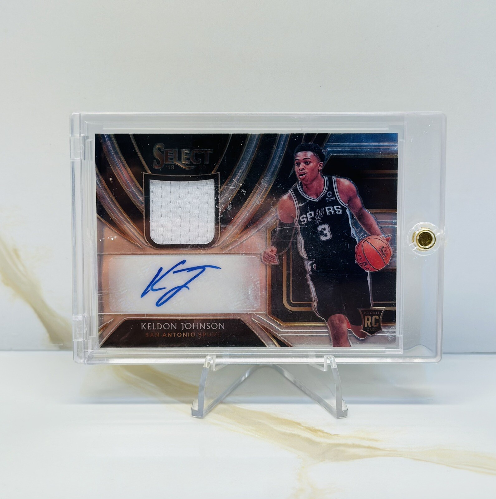 2019-20 Panini Select Keldon Johnson RC Rookie Patch Auto RPA /199 Spurs !!!