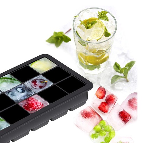 Large Mould Mold Giant DIY Maker 15 Grids Silicone Ice Cube Tray Square Mould - Picture 5 of 6