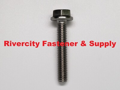 (10) M6-1.0x35 Hex Flange Bolts DIN 6921 6mm x 35mm Stainless Steel M6x1.0 x 35