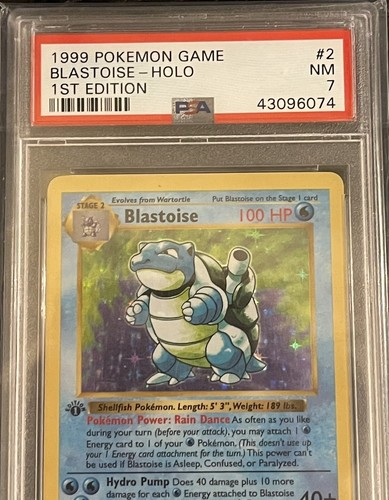 Blastoise (1st Edition) graded PSA 7 for sale on eBay