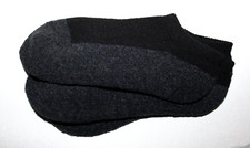 10-Pack Two-Tone Black/Gray Boys' No Show Socks - Size 6-8.5 or Size 9-11