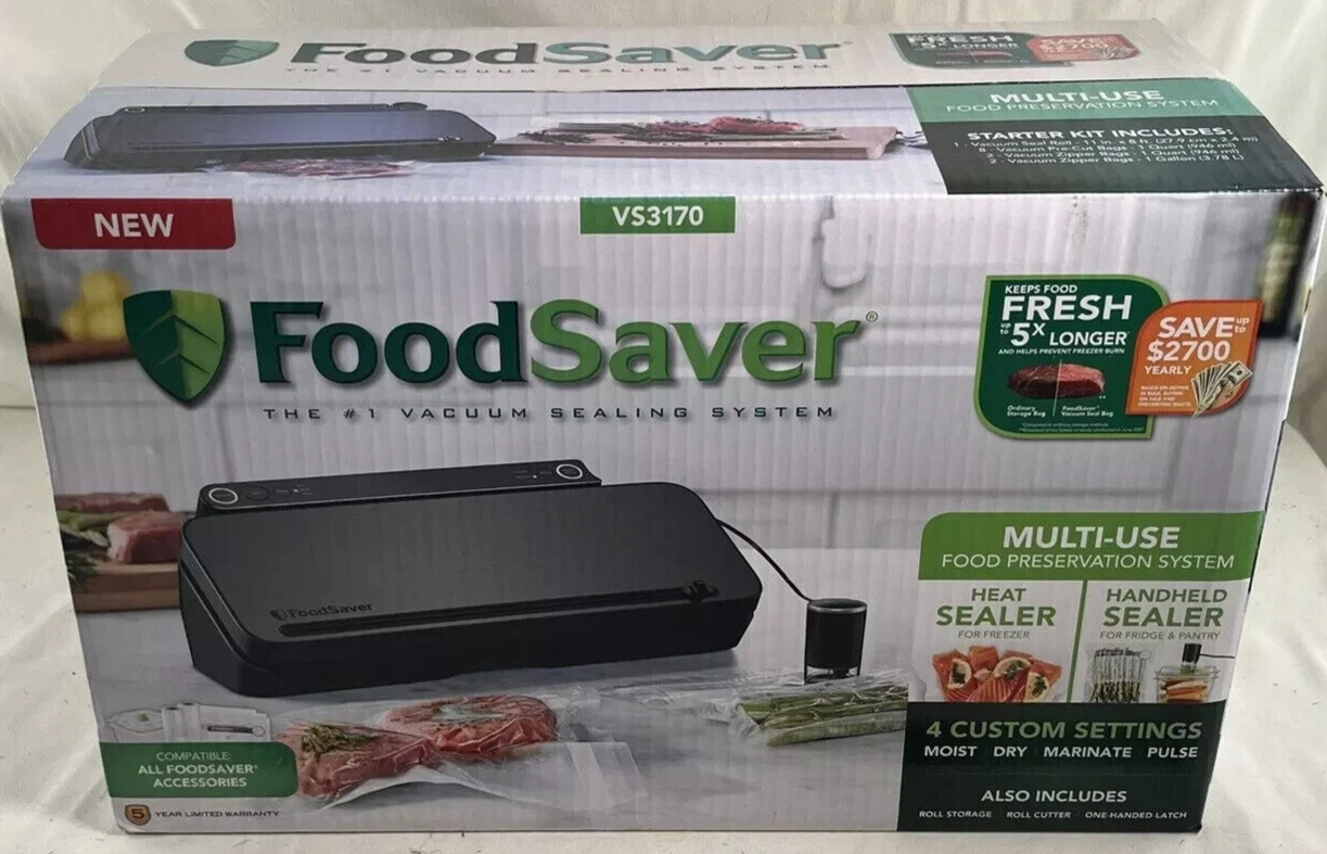 FoodSaver VS3170 Multi-Use Food Preservation System with Handheld Vacuum Sealer.
Opens in a new wind