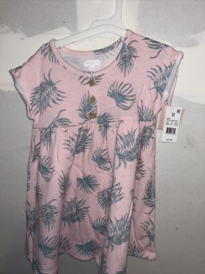 Grayson mini girls 5T pink palm leaf print knit dress NWT | eBay Grayson mini girls 5T pink palm leaf print knit dress NWT | eBay