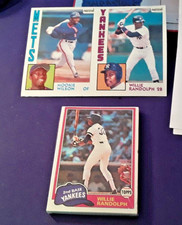 1981 TOPPS CELLOPACK SEALED WILLIE RANDOLPH FRONT BASEBALL+ NESTLE 2 CARD PANEL