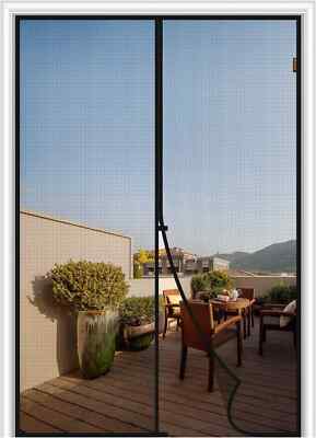MAGZO Magnetic Screen Door Fit Door Size 48 X 80 Inch, Screen Size 50'' X 81'' Str